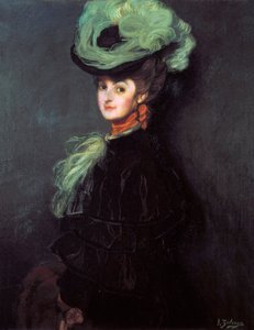Porträt von Anny Bourdin (?) von Ignacio Zuloaga y Zabaleta