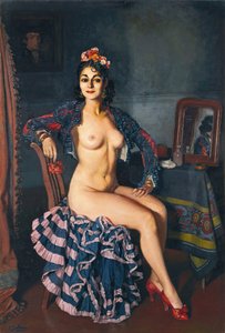 La Bella Oterito in ihrem Ankleidezimmer, 1936 von Ignacio Zuloaga y Zabaleto