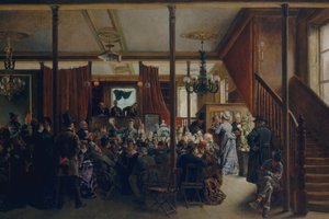 Auktion in Clinton Hall, New York, 1876 von Ignacio de León Escosura