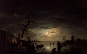 Eine Winterlandschaft im Mondlicht von Ignatius Josephus van Regemorter
