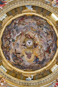Paradies, das Jesus preist, und die Pendentifs mit Propheten, Evangelisten und Kirchenlehrern