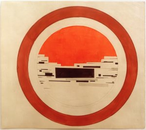 Entwurf einer suprematistischen Bemalung für Porzellan von Ilja Grigorewitsch Tschaschnik