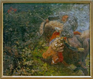 Der Ritter Ilja Muromec und der Räuber Solowej von Ilya Efimovich Repin