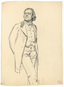 Figur eines stehenden Mannes, ca. 1872-1875 von Ilya Efimovich Repin