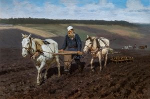 Leo Tolstoi als Landarbeiter von Ilya Efimovich Repin