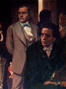 Die Komponisten Anton Rubinstein und Alexander Serov (Detail)