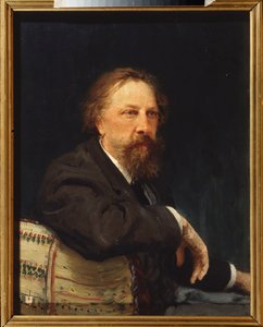 Porträt des Schriftstellers Graf Alexei Konstantinowitsch Tolstoi von Ilya Efimovich Repin