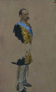 Porträt von Graf Dmitry Andreyevich Tolstoy 1823-1889, 1885 von Ilya Efimovich Repin