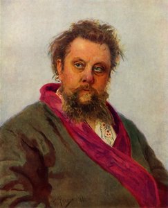 Porträt des Komponisten Modest Petrowitsch Mussorgski von Ilya Efimovich Repin