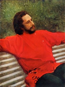 Porträt des Dichters Leonid Nikolajewitsch Andrejew von Ilya Efimovich Repin