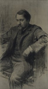 Porträt des Malers Valentin Alexandrowitsch Serow 1865-1911, 1901 von Ilya Efimovich Repin