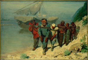 Studie zu Die Wolgatreidler von Ilya Efimovich Repin
