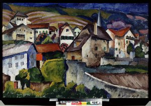 Eine kleine Stadt in der Schweiz von Ilya Ivanovich Mashkov