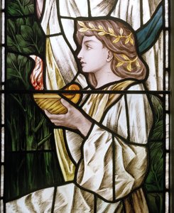 Waterford, St. Michael & All Angels, Heaton Butler & Bayne, Selwyn Image, Die klugen und törichten Jungfrauen (Detail) von Image Selwyn