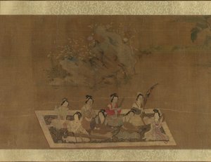 Lady Su Hui und ihr Verspuzzle, 16. Jahrhundert von In the style of Qiu Ying