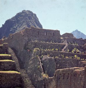 Ruinen der Terrassenbauten der Zitadelle in Machu Picchu von Incan