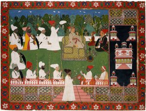 Ajit Singh 1678-1724, der Maharaja von Jodhpur, Mitte des 18. Jahrhunderts von Indian Art