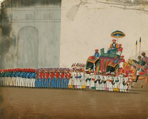 Sultan reitet auf einem Elefanten, um 1800