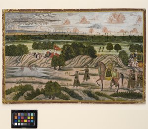 Ein Nawab und seine Gefolgsleute auf einer Jagdexpedition, ca. 1780 von Indian School