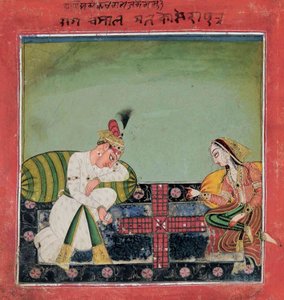 Ein Blatt aus der "Tandan" Ragamala: Ragaputra Chandrakaya von Malkosa