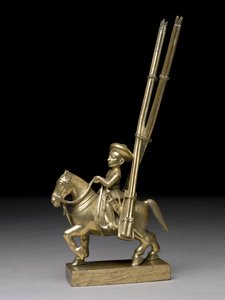 Ein berittener Krieger mit Raketenwerfern, indisch, um 1795
