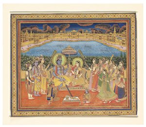 Ein Gemälde von Rama und Sita, Indien, Jaipur, ca. 1800 von Indian School