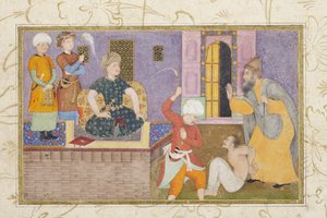 Ein Gefangener wird der Gerechtigkeit zugeführt, ca. 1610 von Indian School