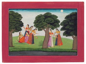 Nachdem Krishna verschwindet, ca. 1760-65 von Indian School