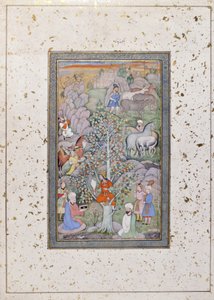 Alexander befragt den Philosophen, Arzt und den Kelch, ca. 1610 von Indian School