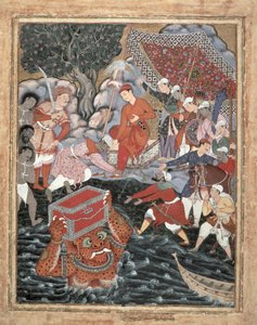 Arghan Div bringt die Rüstungstruhe zu Hamza von Indian School