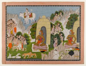 Arjunas Buße, Szene aus einer Mahabharata-Serie, ca. 1825-40