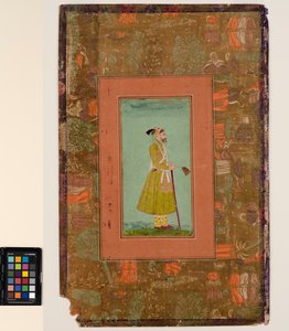 Aurangzeb mit einem Fliegenwedel, ca. 1680 von Indian School