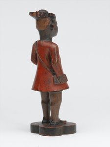 Geschnitzte Holzfigur einer Sepoy der Madras-Armee, ca. 1785