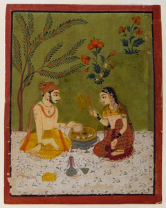 Paar unter einem Baum, ca. 1700 von Indian School