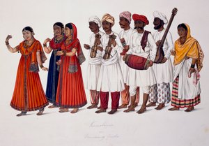 Tanzende Mädchen und Musiker, ca. 1828