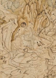 (Detail) Majnun in der Wildnis, ca. 1595