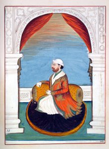 Dewan Kidr Nath, aus Das Königreich Punjab, seine Herrscher und Häuptlinge, Band II, ein Band mit 30 Aquarellstudien eines unbekannten indischen Künstlers, ca. 1840 von Indian School