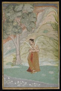 Gauri Ragini, Manuskriptfolio, spätes 18. Jahrhundert von Indian School
