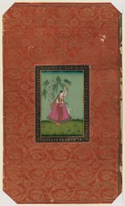 Mädchen mit einem Reh, 1875-1900 von Indian School