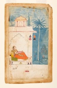 Gurjari Ragini von Megh, ca. 1680 von Indian School