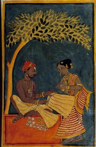 Indische Kunst: Ein Stoffhändler