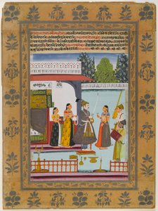 Malkosa Raga, Seite aus einer verstreuten Ragamala Serie, ca. 1700-10 von Indian School