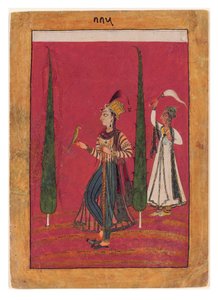 Mughal-Prinzessin in einem Garten, ca. 1700 von Indian School