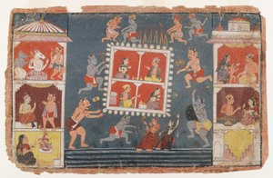 Seite aus einer verstreuten Bhagavata Purana-Serie, ca. 1610-1650