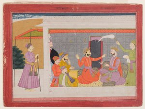 Seite aus einer Rukmini Haran Serie, ca. 1780-1800