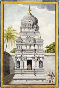 Teil des Tempels von Jambukeshvara, Srirangam, Tamil Nadu, ca. 1800