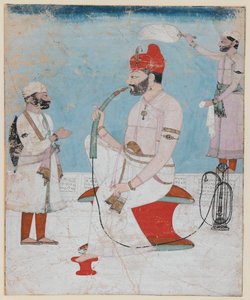 Porträt von Raja Sansar Chand von Kangra, ca. 1800-10 von Indian School