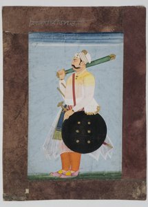 Porträt des Rathor-Häuptlings Ridmal, 1820 von Indian School