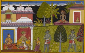 Praheti wird Asket, während Heti Bhayā heiratet und einen Sohn, Vidyutkeśa, hat von Indian School