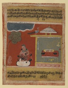 Radha sehnt sich nach ihrem Geliebten, Seite aus einer datierten Rasikapriya-Serie, 1634